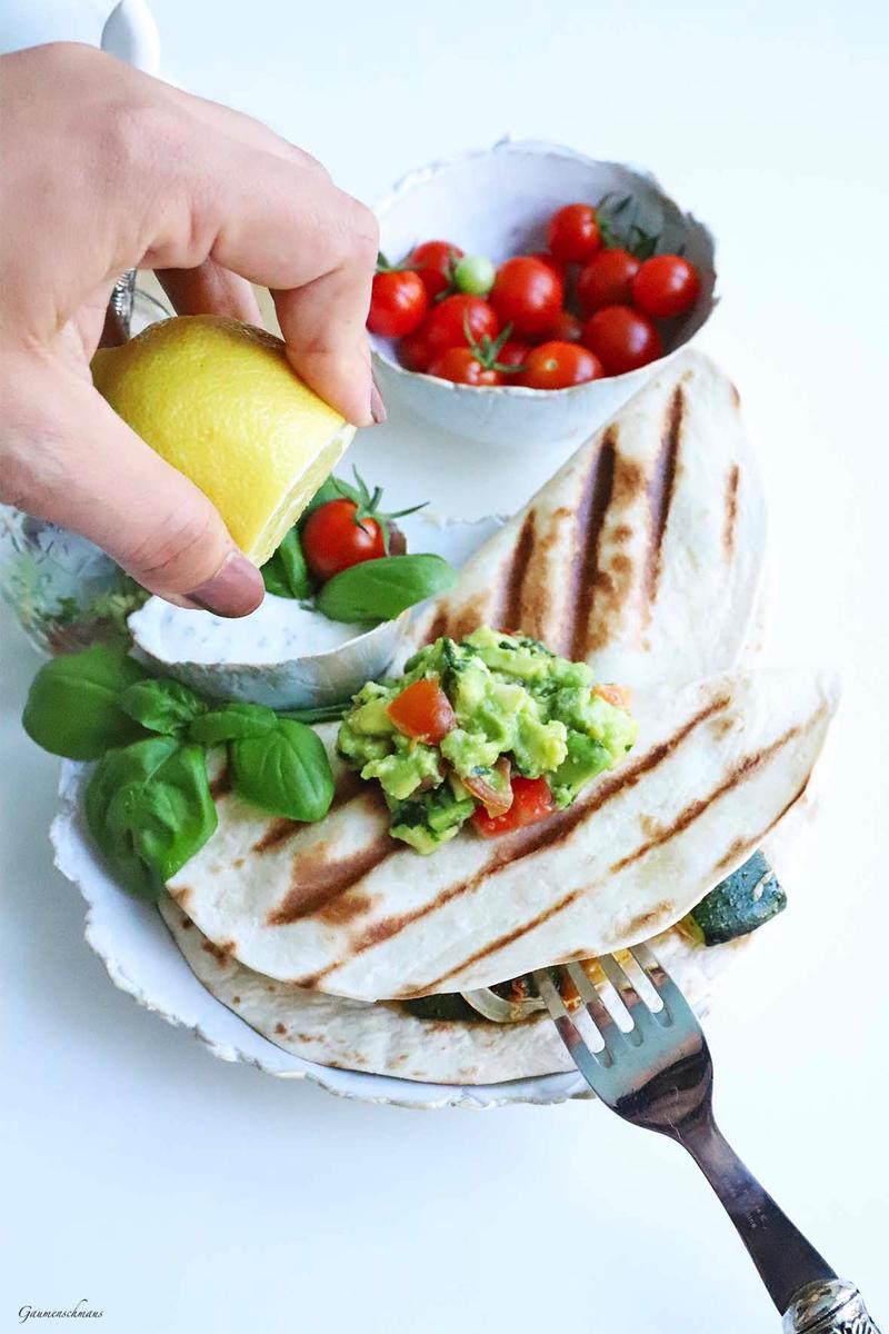 Rezeptbild: Vegetarische Quesadillas vom Grill