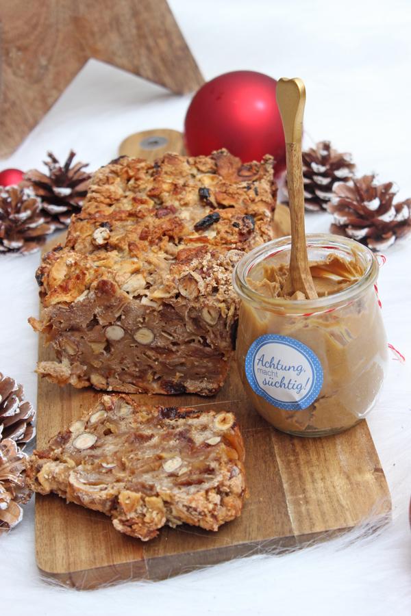 Rezeptbild: Fruchtiges Apfelbrot mit Spekulatiuscreme