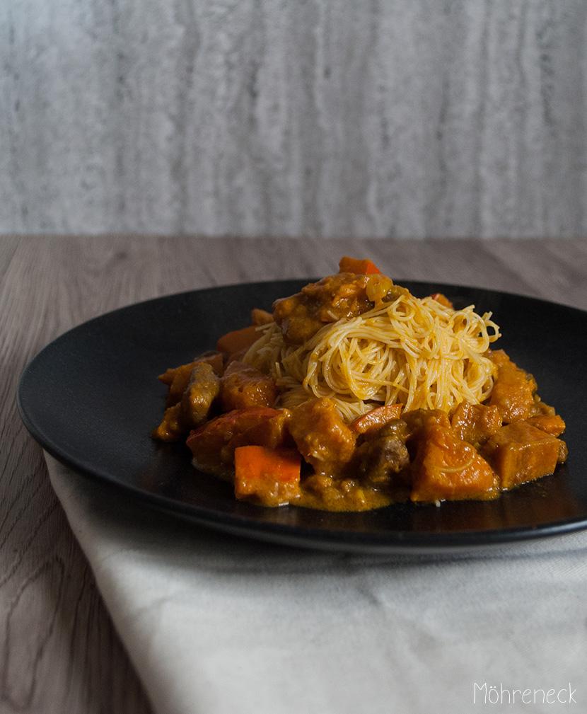 Rezeptbild: Kürbis-Süßkartoffel-Curry