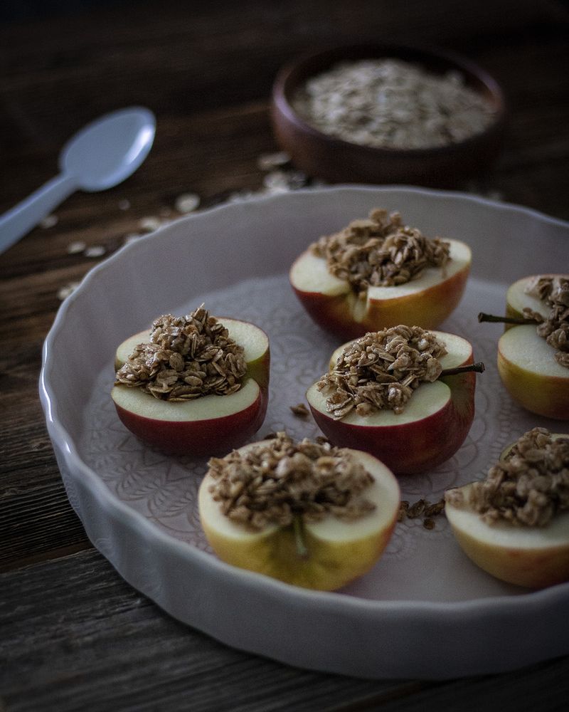 Rezeptbild: Gefüllter Bratapfel mit Haferflocken