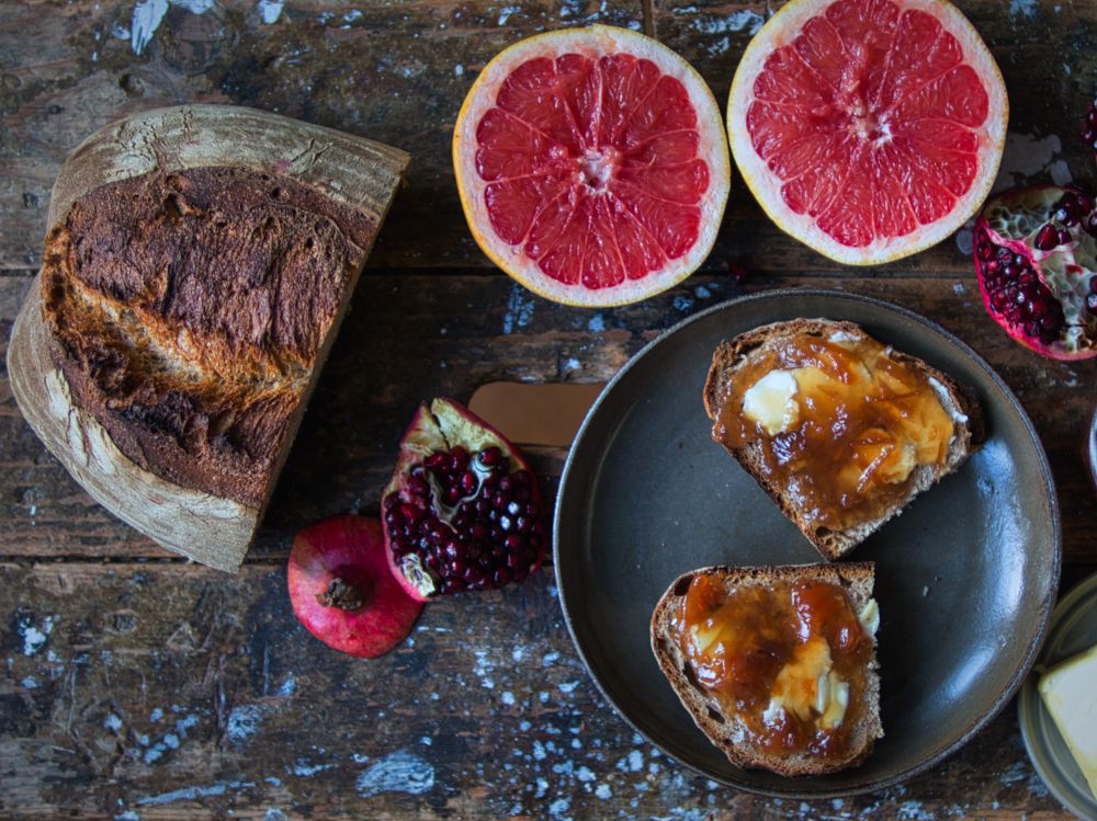 Rezeptbild: Grapefruit-Granatapfel-Marmelade