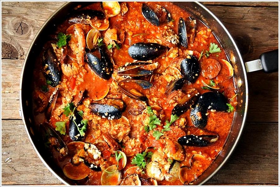 Rezeptbild: Paleo  Chorizo & Meeresfrüchte Paella