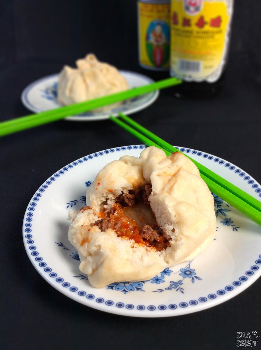 Rezeptbild: Chinesische Baozi - Herzhafte, gedämpfte Teigbällchen