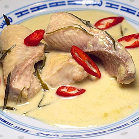 Rezeptbild: Claresse in grüner Currysauce