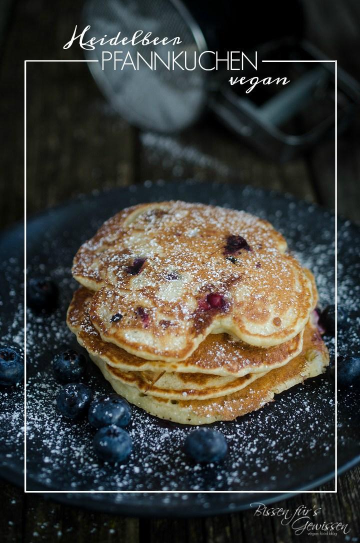 Rezeptbild: Vegane Heidelbeerpfannkuchen