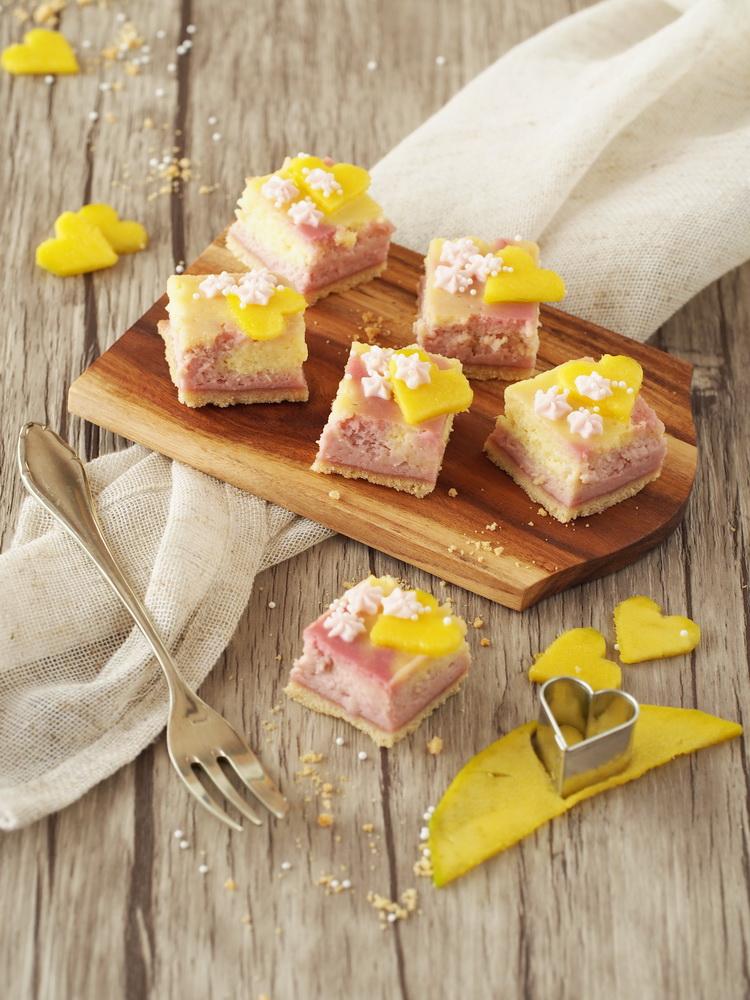 Rezeptbild: Mango-Himbeer-Cheesecake