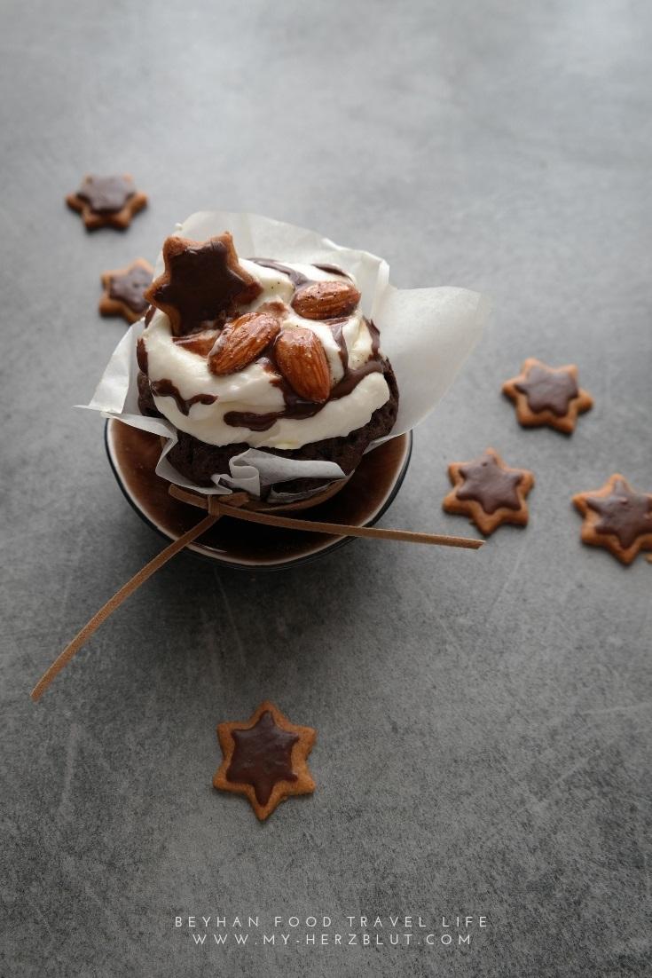 Rezeptbild: Chai Brownies mit Zimtmandeln