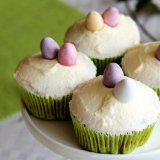 Rezeptbild: Karottencupcakes mit Frischkäsefrosting
