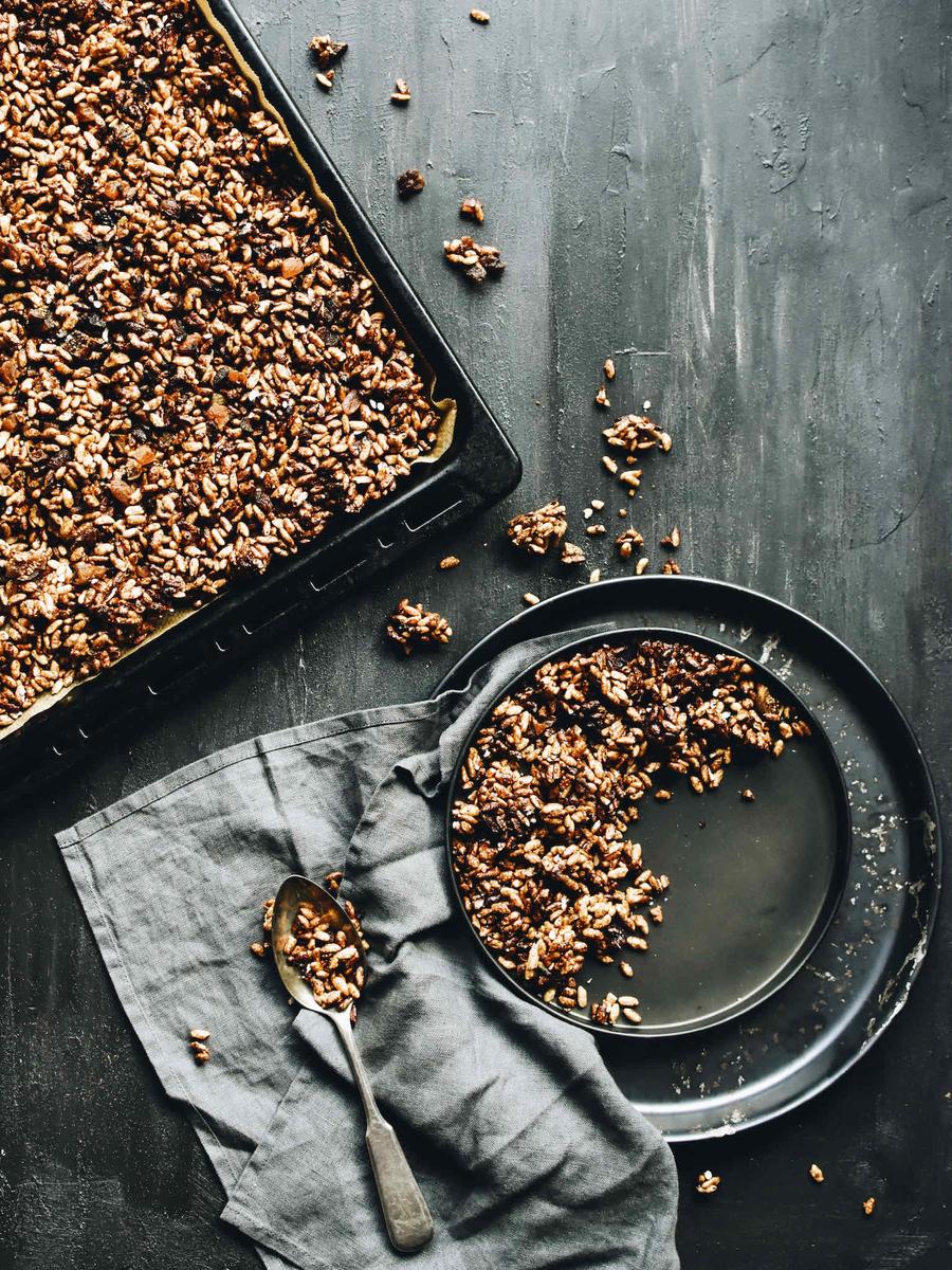 Rezeptbild: GRANOLA MIT PUFFREIS