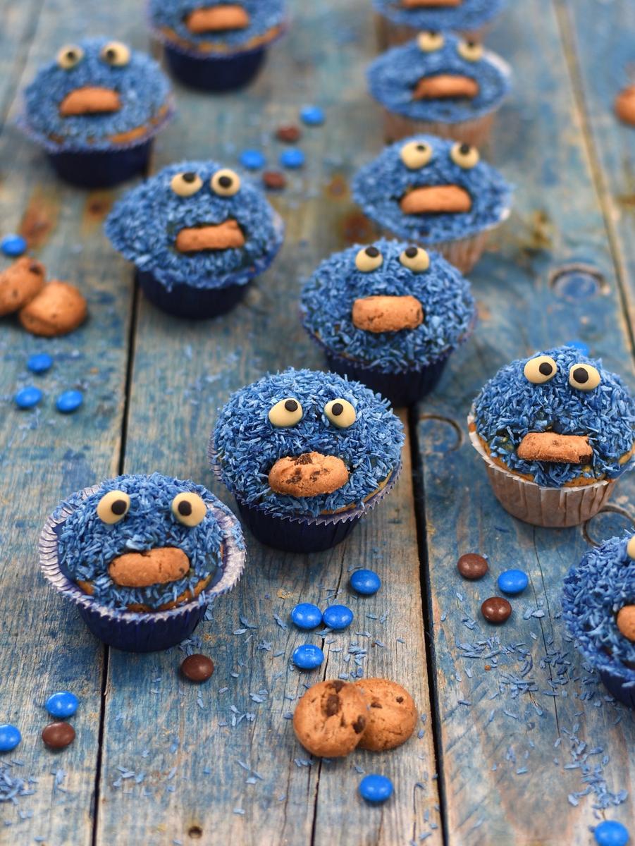 Rezeptbild: Krümelmonster-Muffins für kleine & große Krümelmonster