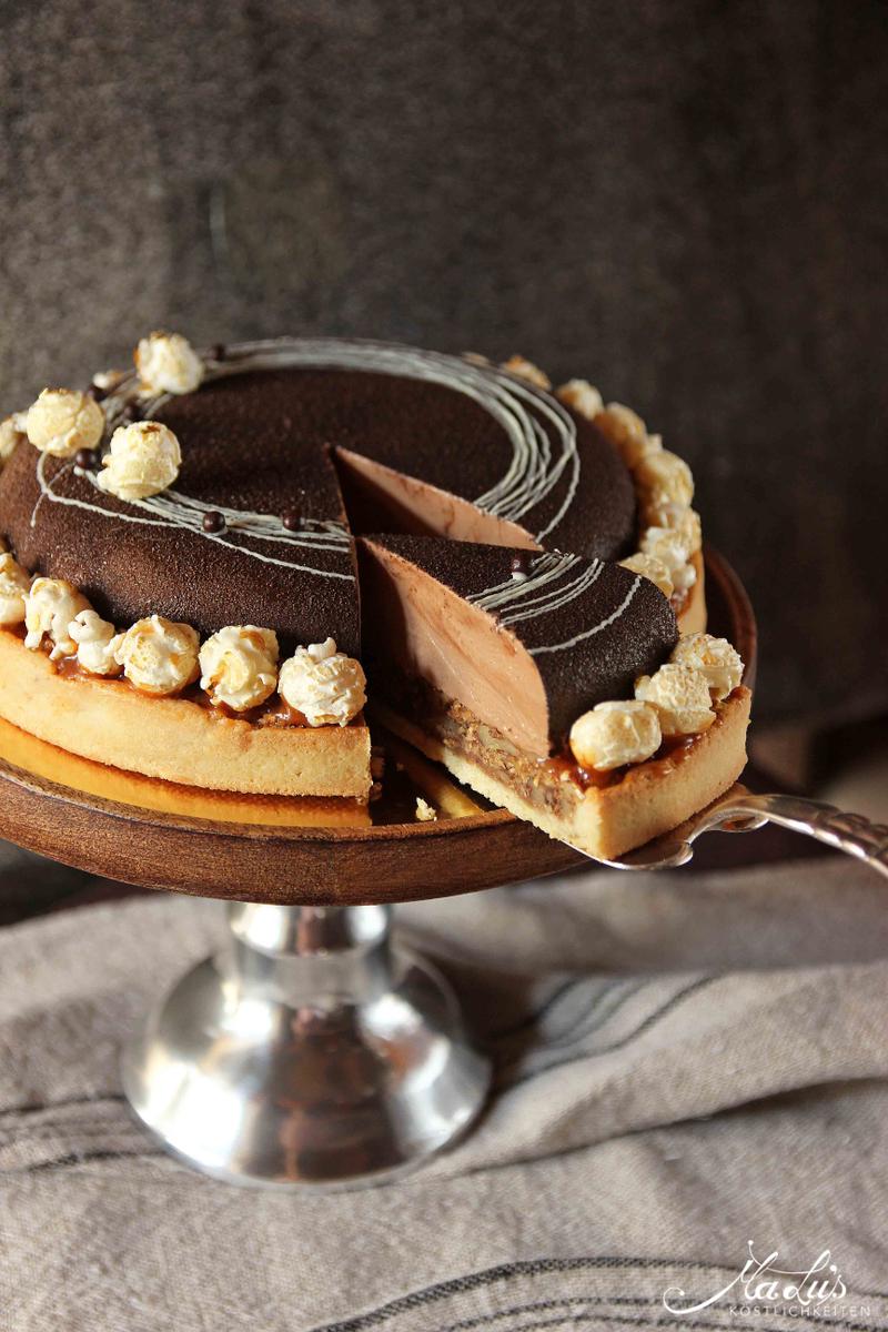 Rezeptbild: Schoko-Nuss Torte mit Popcorn