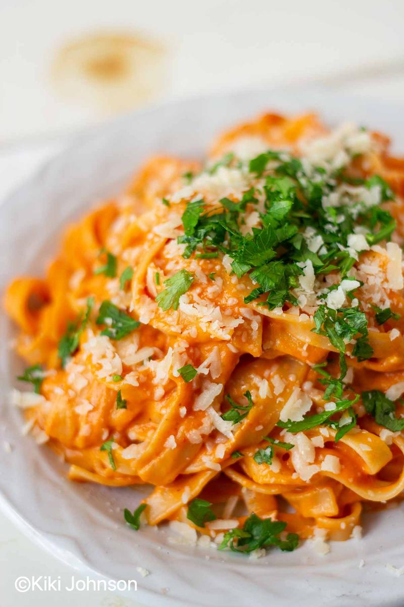Rezeptbild: Nudeln mit Paprika Sauce