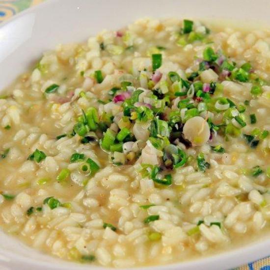 Rezeptbild: Risotto mit gruenem Knoblauch