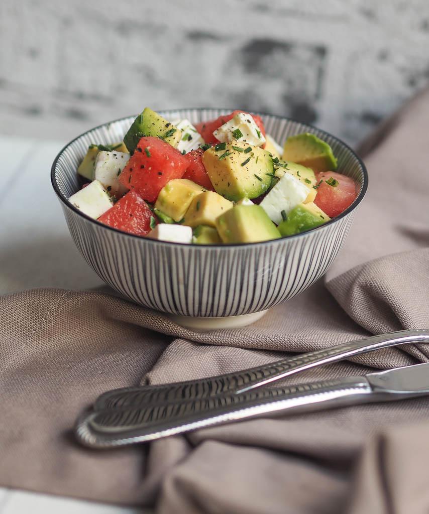 Rezeptbild: Feta-Avocado-Wassermelonen-Salat