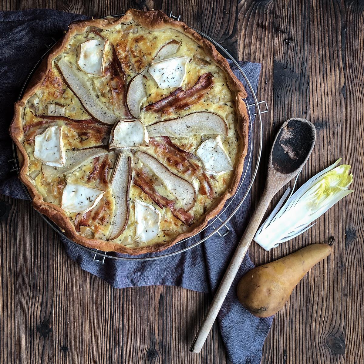 Rezeptbild: CHICORÉE BIRNEN QUICHE