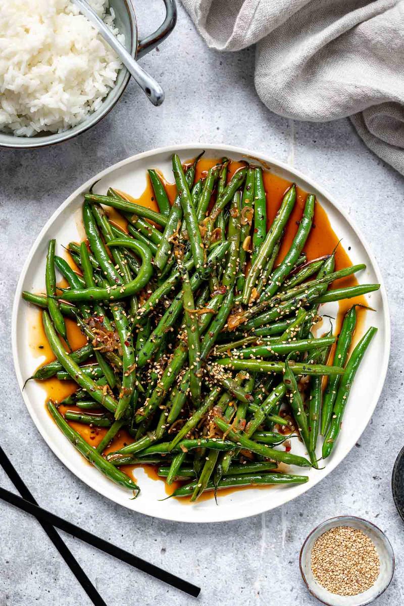 Rezeptbild: Gebratene grüne Bohnen nach asiatischer Art  