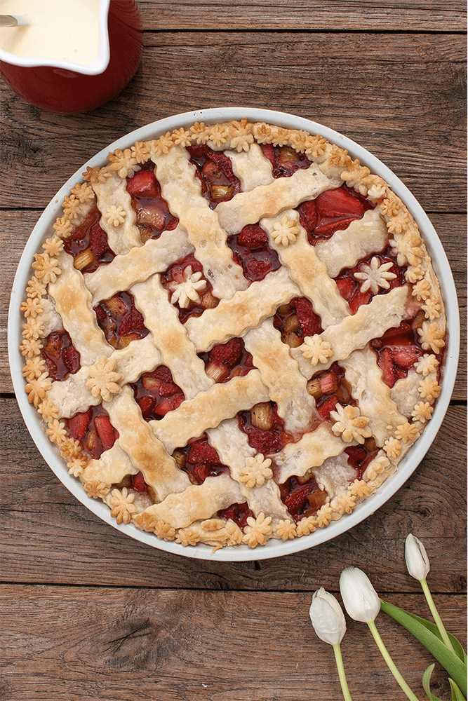 Rezeptbild: Rhabarber-Erdbeer-Pie
