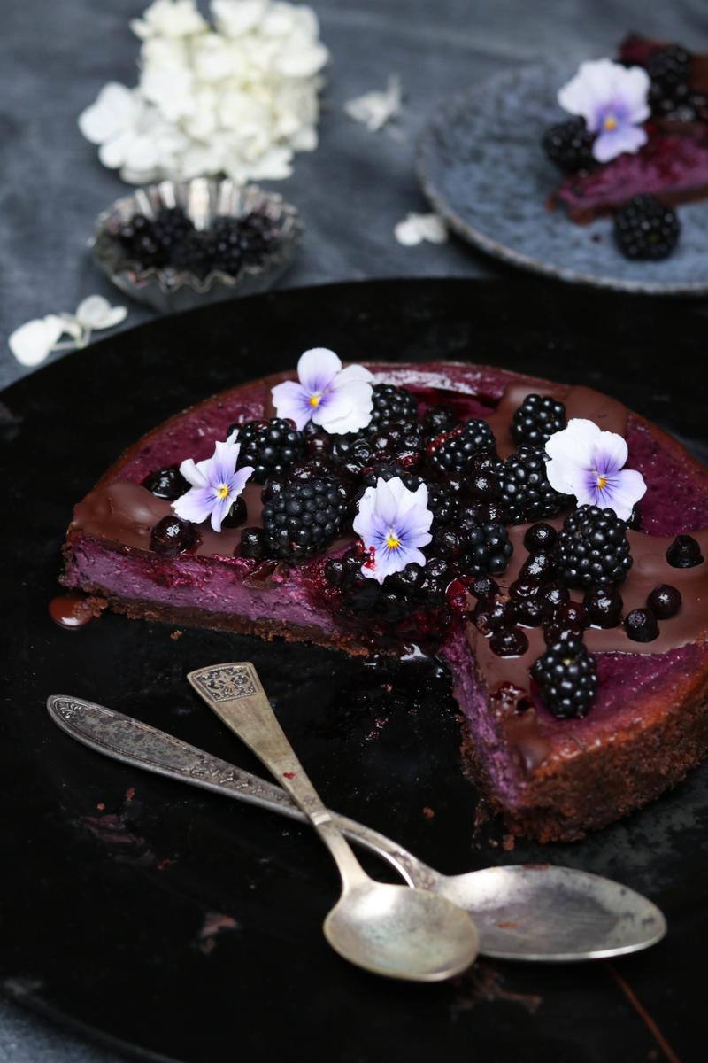 Rezeptbild: Brombeer-Schokoladen-Cheesecake