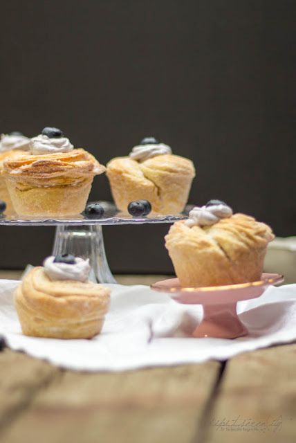Rezeptbild: Cruffins mit Blueberry-Topping