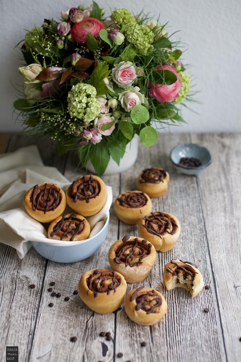 Rezeptbild: Zimtschnecken mit Schokolade
