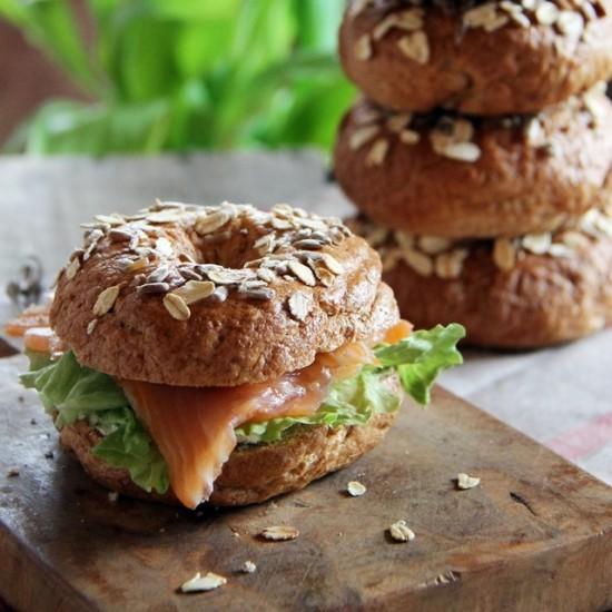 Rezeptbild: Selbstgemachte Vollkorn-Bagel