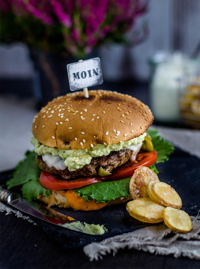 Rezeptbild: Mexikanischer Burger mit DIY Chips