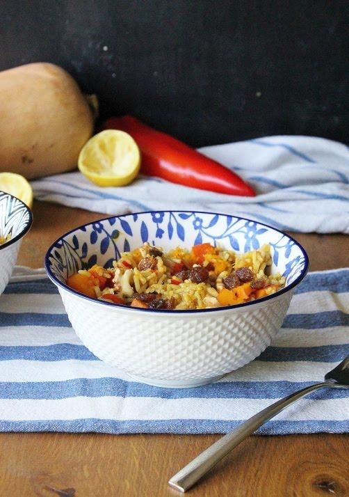 Rezeptbild: One - Pot Gewürzkürbis mit Reis