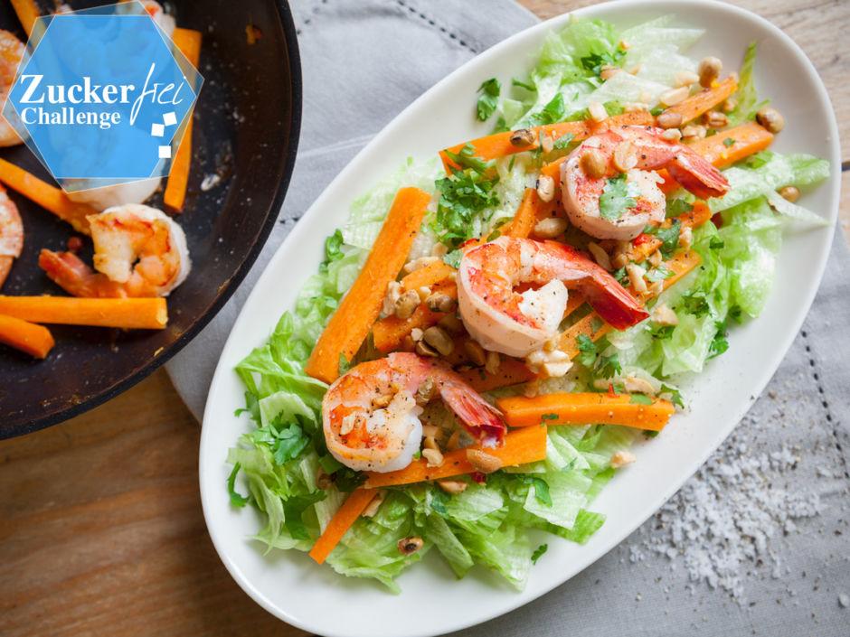Rezeptbild: Thai Salat mit Garnelen