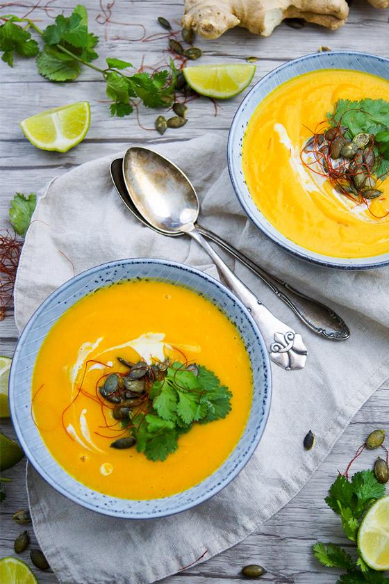 Rezeptbild: Thai Kürbis-Möhren-Suppe
