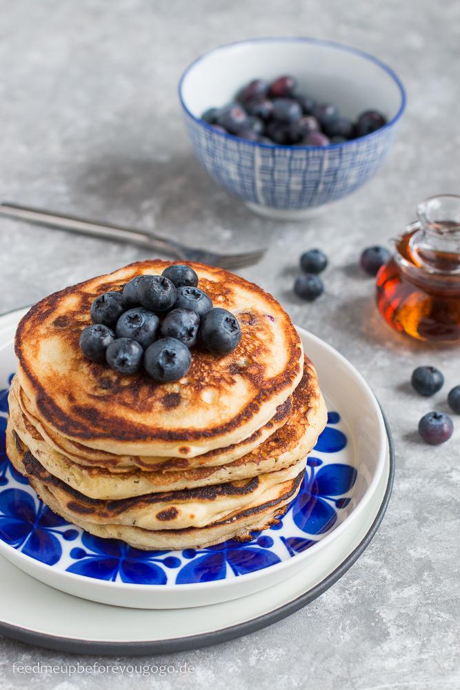Rezeptbild: Blaubeer-Pancakes