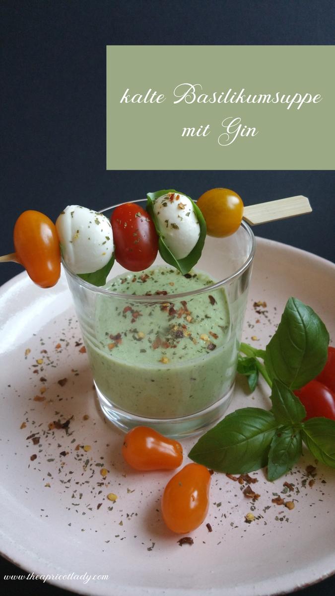 Rezeptbild: kalte Basilikumsuppe mit Gin