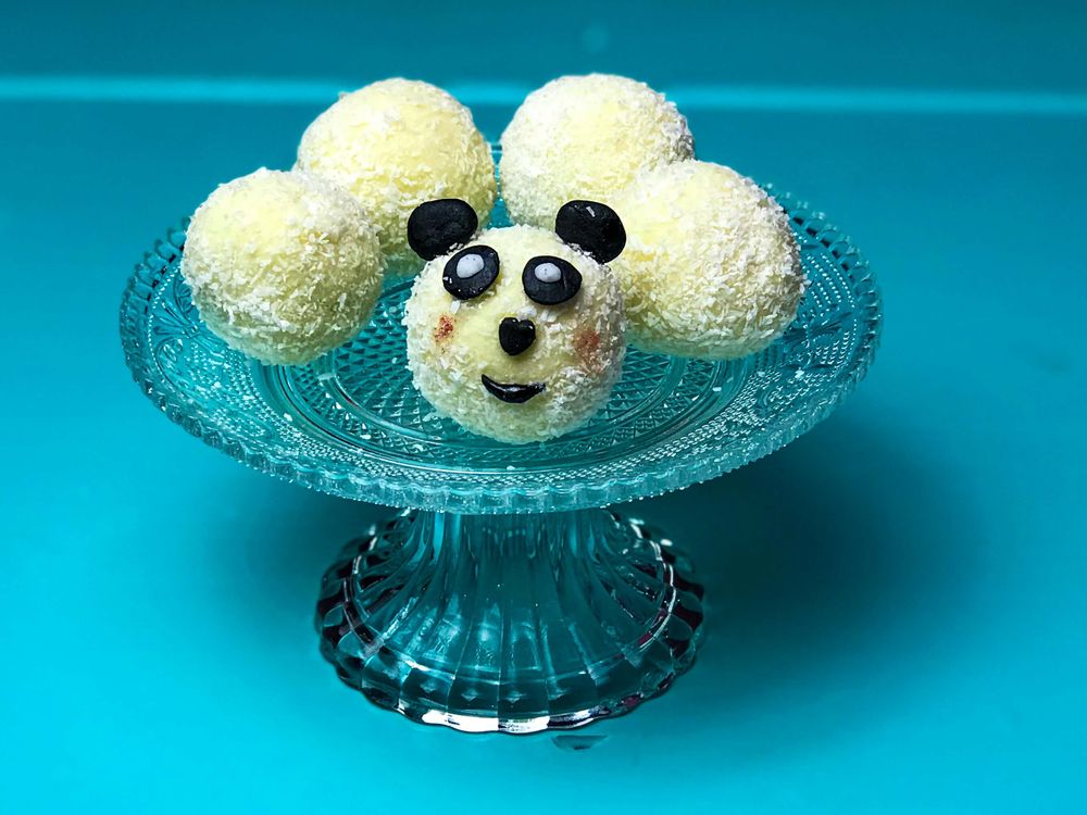 Rezeptbild: Raffaelo selber machen im Panda Look