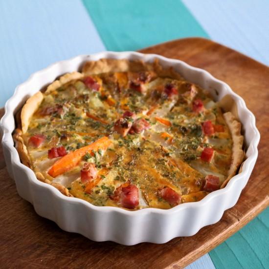 Rezeptbild: Kohlrabi-Möhren-Quiche