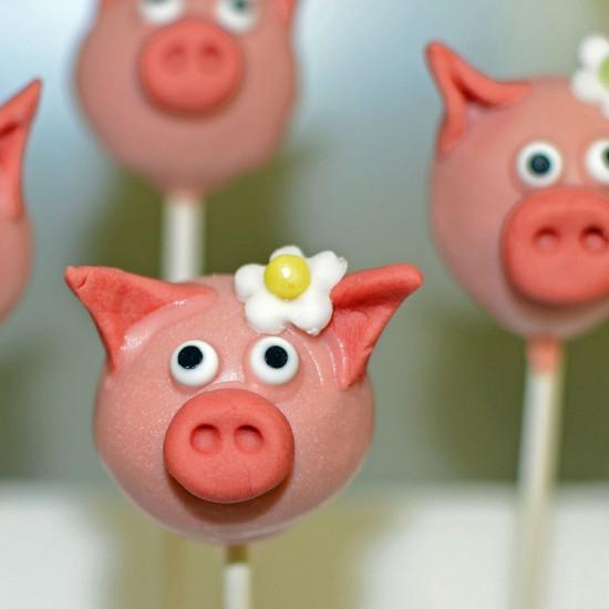 Rezeptbild: Cake Pop Glücksschweinchen