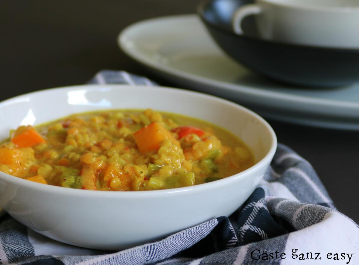 Rezeptbild: Kürbis-Linsen-Suppe