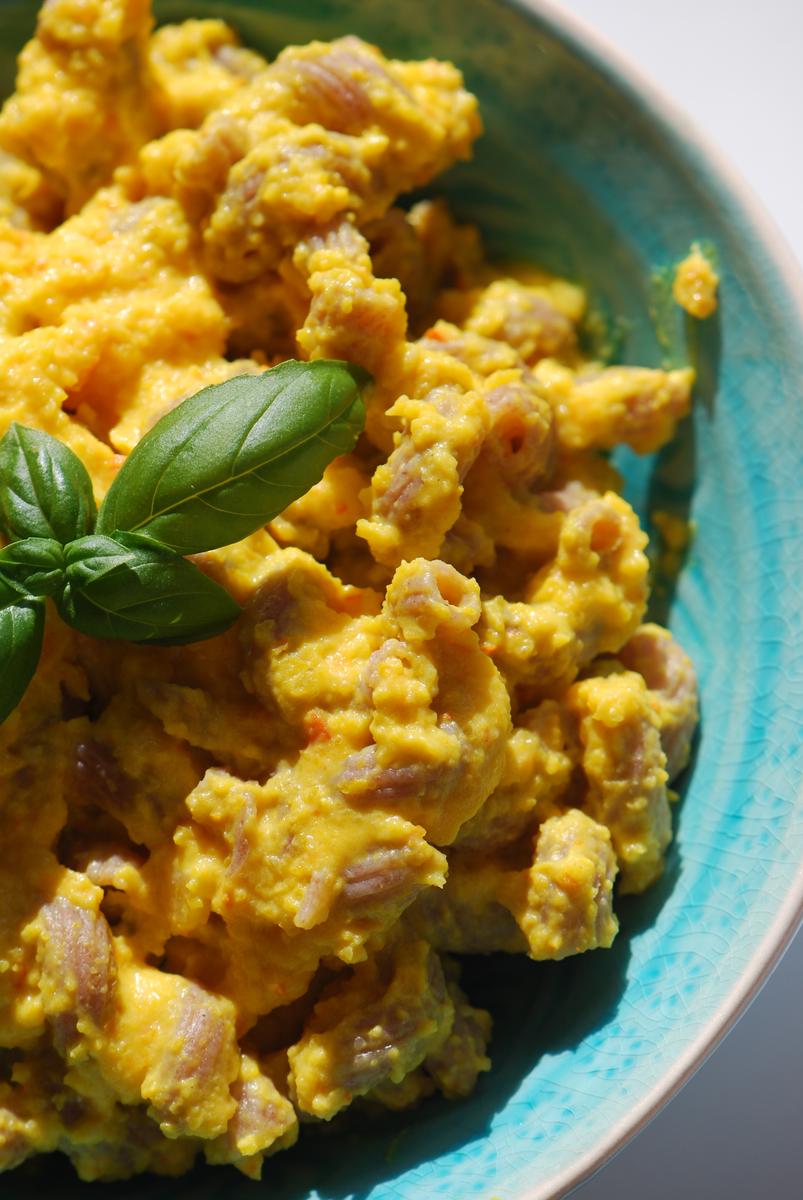 Rezeptbild: Schnelle Kürbis Pasta mit Ricotta