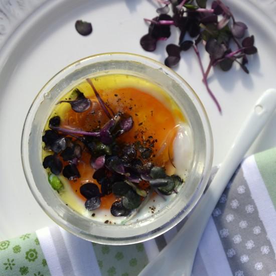 Rezeptbild: Ei mit Lachs und Champignons