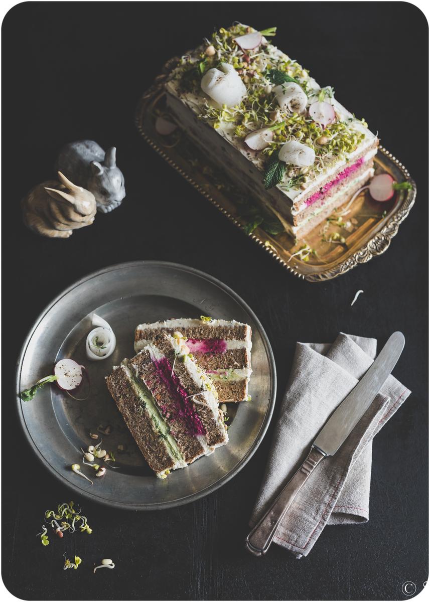 Rezeptbild: Svartbröd Smörgåstårta | Schwarzbrot-Sandwichtorte