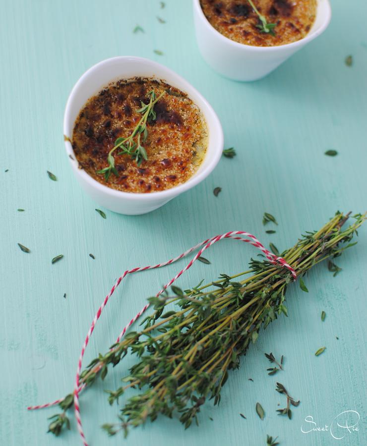 Rezeptbild: Thymian und Sauerampfer Crème brûlée