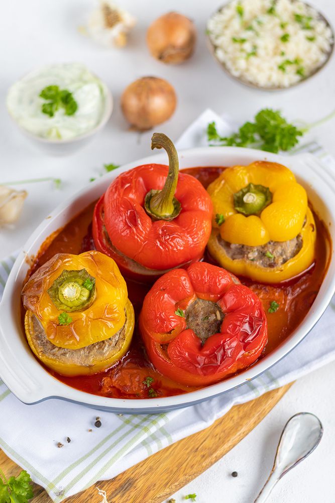 Rezeptbild: Gefüllte Paprika mit Hackfleisch - Klassisch mit Reis