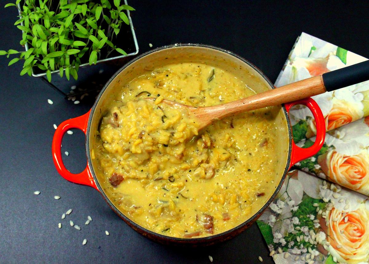 Rezeptbild: Risotto con Zucchini e Melanzane