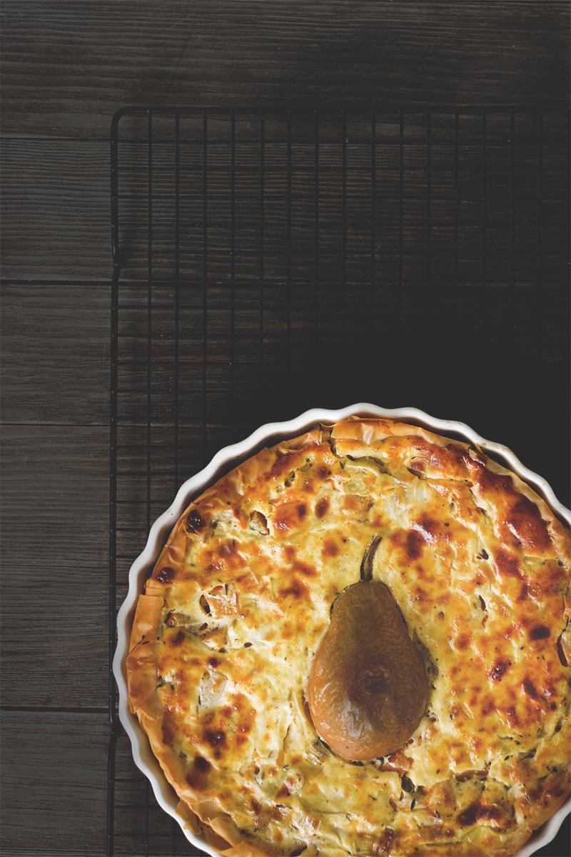Rezeptbild: Quiche mit Kürbis, Lauch und Birnen