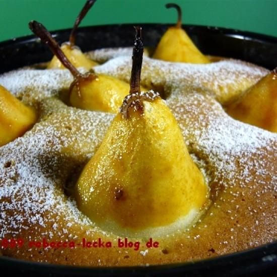 Rezeptbild: Polentakuchen mit Sanddorn-Birnen