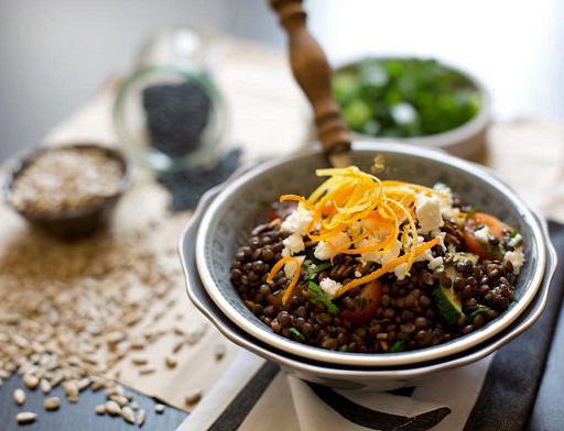 Rezeptbild: Lauwarmer Linsensalat mit Sonnenblumenkernen Krokant