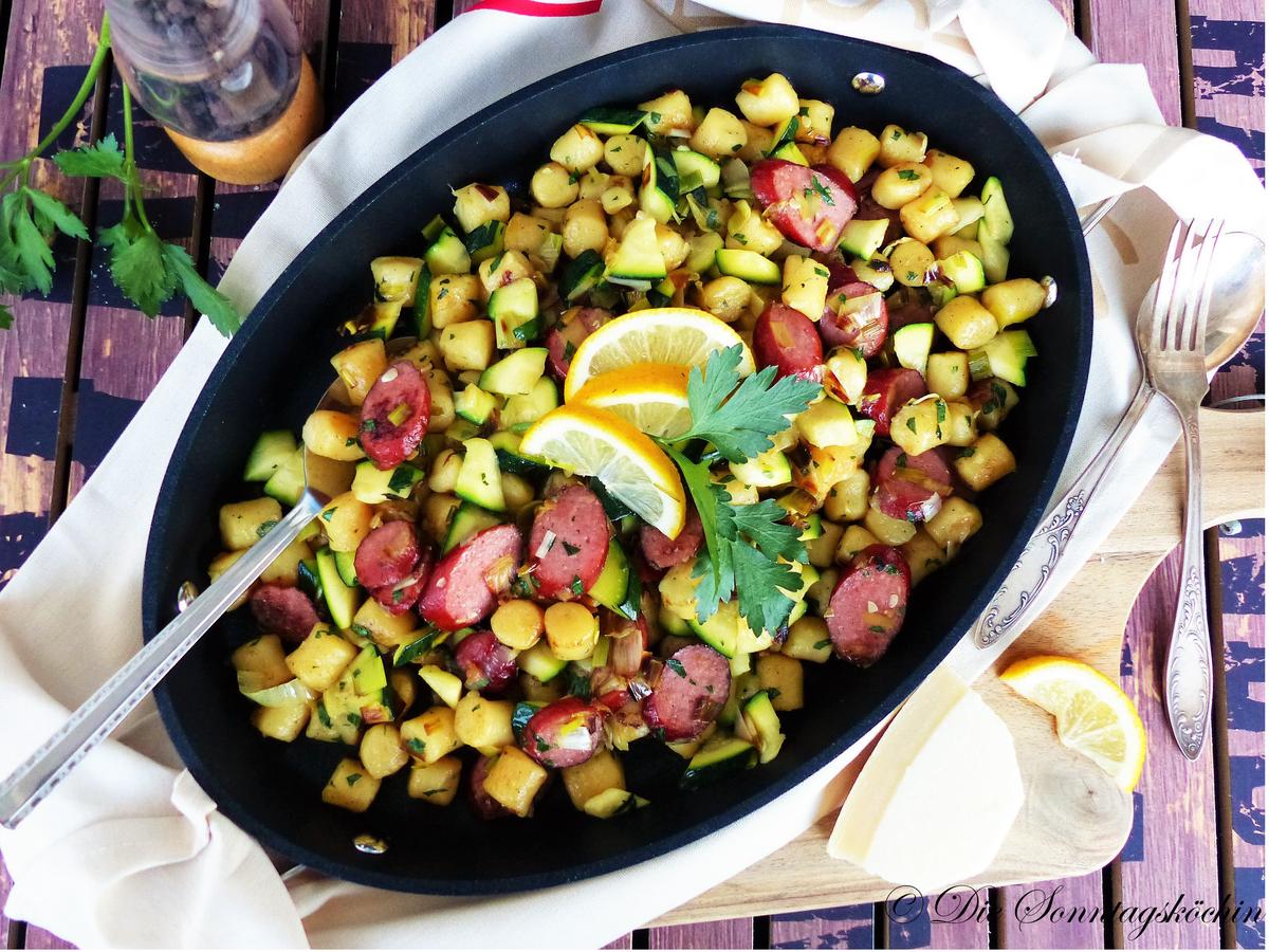 Rezeptbild: Gnocchipfanne mit Cabanossi