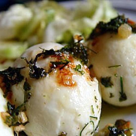 Rezeptbild: Eier in Knoblauchbutter