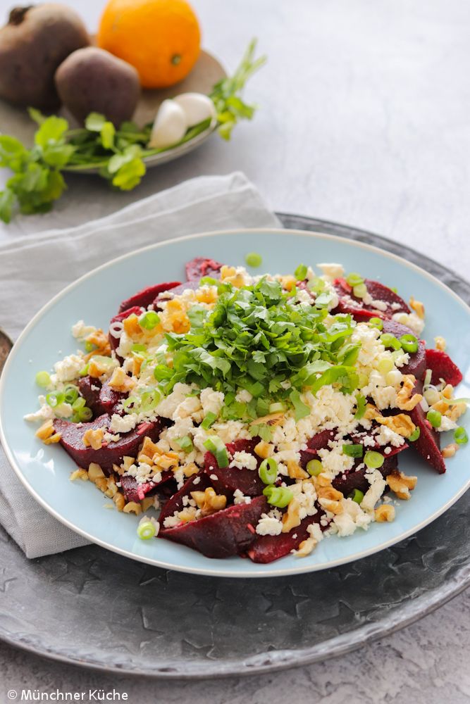 Rezeptbild: Orientalischer Rote Bete Salat mit Schafskäse