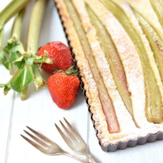 Rezeptbild: Rhabarber-Käsekuchen-Tarte