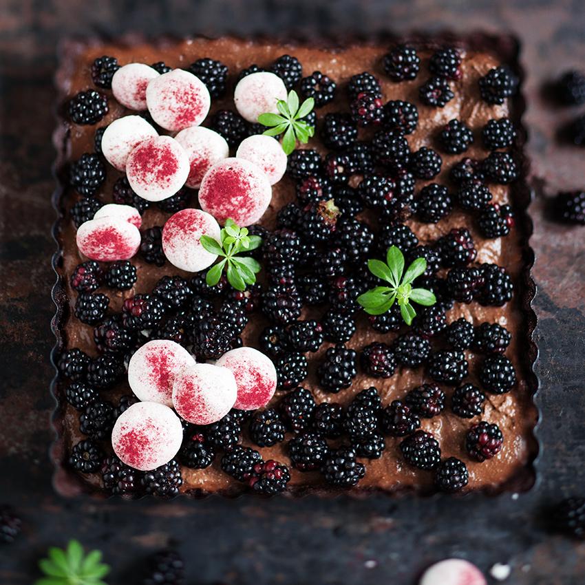 Rezeptbild: Brombeer-Schokoladenmousse Tart