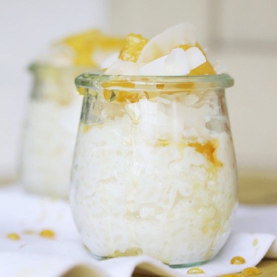 Rezeptbild: Kokos Milchreis mit karamellisierten Ananas